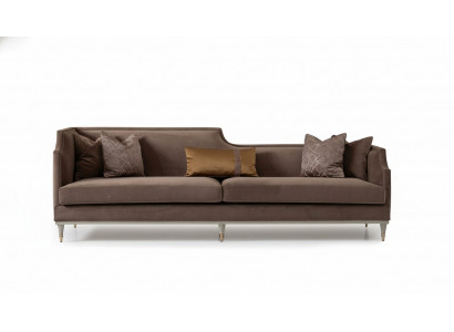 Stoffsofa Viersitzer Sofa 4 Sitzer Braun Sofas Wohnzimmer Polstersofa