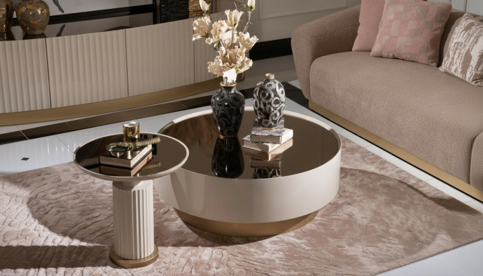 Komplette Couchtisch Beistelltisch Sofatisch Kaffeetisch Beige Luxus