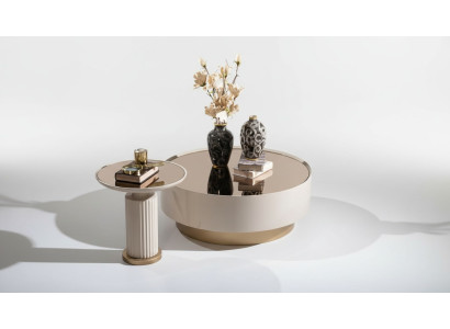 Komplette Couchtisch Beistelltisch Sofatisch Kaffeetisch Beige Luxus