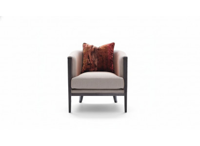Sessel Ohrensessel Stoff Grau Sitzer Cocktailsessel Relaxsessel Design