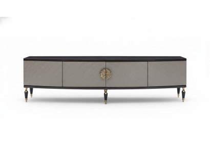 Sideboard RTV Lowboard TV Ständer Schrank Holz Grau Wohnzimmer