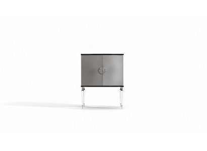 Barschrank Schrank Bar Holzschrank Grau Holz Wohnzimmer Getränke Luxus