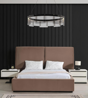 Schlafzimmer Garnitur Doppelbett Bett Nachttische 4tlg Beige Schrank