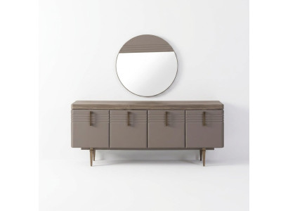 Sideboard Anrichte Grau Schrank Spiegel Kommode Holz Garnitur Kommode