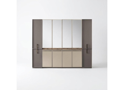 Modern Kleiderschrank Schrank Holzschrank Holz Grau Schlafzimmerschrank