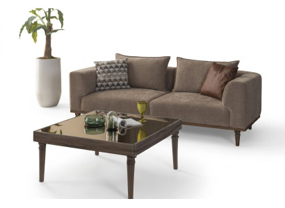 Dreisitzer Sofa 3 Sitzer Stoffsofa Polstersofa Grau Modern Stoff Neu
