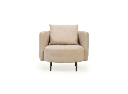 Stoffsessel Sessel Cocktailsessel Einsitzer Beige Designer Sitzer Neu