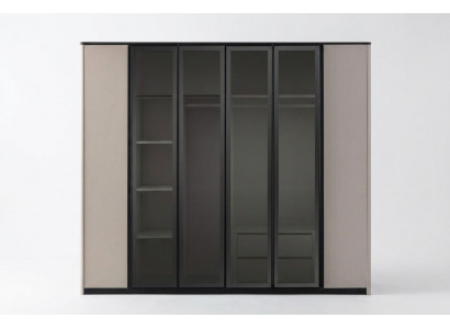 Kleiderschrank Garderobenschrank Schrank Moderne Holzschrank Grau