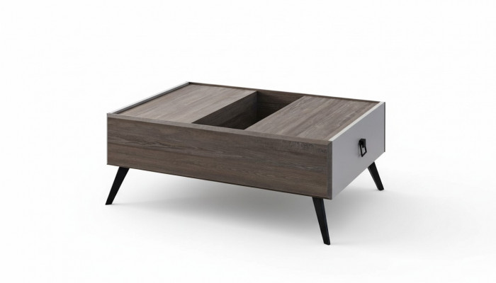 Couchtisch Sofatisch Holz Beistelltisch Kaffeetisch Grau Wohnzimmer