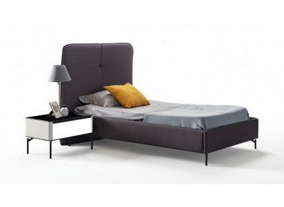 Graue Kindermöbel Designer Kinderbet Holz Nachttisch Luxus Garnitur