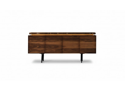 Designer Braune Holz Kommode Luxuriöses Sideboard Esszimmer Holzschrank