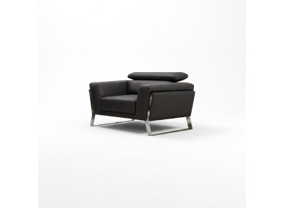 Wohnzimmer Schwarzer Sessel Clubsessel Relaxsessel Metall Einsitzer Neu