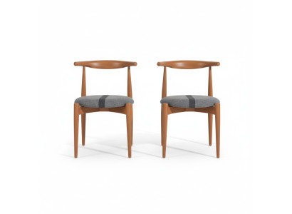 Gruppe Küchenstühle Esszimmerstühle Holzstühle Set 2tlg Stühle Braun