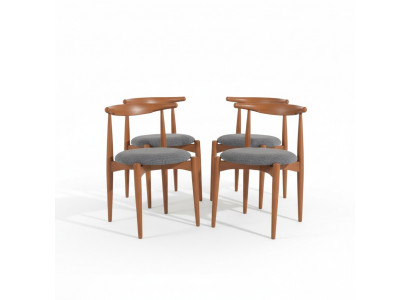 Set Küchenstühle Esszimmerstühle Holzstühle Set 4tlg Stühle Braun