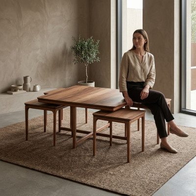 Komplette Couchtische Beistelltische Kaffeetische Sofatische Braun