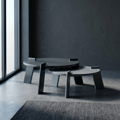 Couchtisch Kaffeetisch Sofatisch Beistelltisch Holz Grau Tisch Design