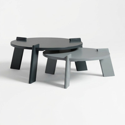 Couchtisch Kaffeetisch Sofatisch Beistelltisch Holz Grau Tisch Design