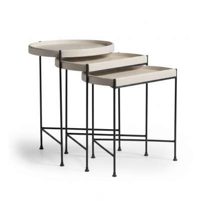 Komplette Beistelltische Kaffeetische Sofatische Beige Couchtische