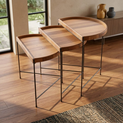 Braun Kaffeetische Komplette Beistelltische Sofatische Couchtische