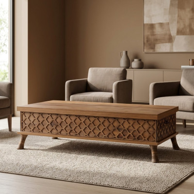Couchtisch Kaffeetisch Sofatisch Beistelltisch Holz Braun Tisch Möbel
