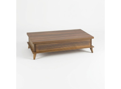 Kaffeetisch Ausziehbarer Couchtisch Esstisch Tisch Holz Braun Möbel