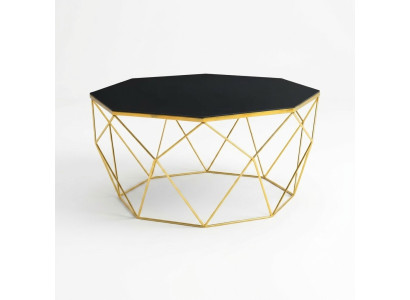 Modern Couchtisch Kaffeetisch Sofatisch Beistelltisch Glas Gold Tisch