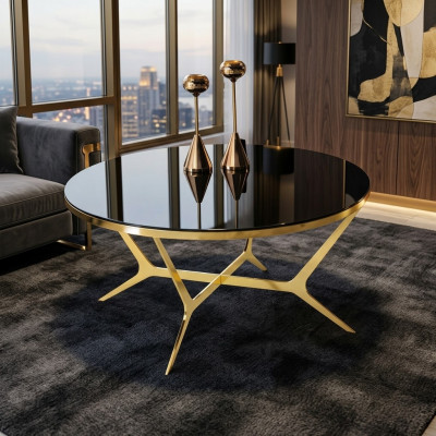 Tisch Wohnzimmer Couchtisch Sofatisch Kaffeetisch Beistelltisch Gold