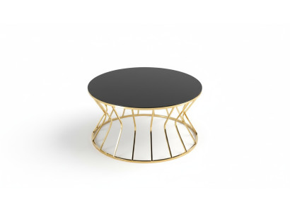 Moderne Sofatisch Couchtisch Kaffeetisch Beistelltisch Gold Tisch Glas