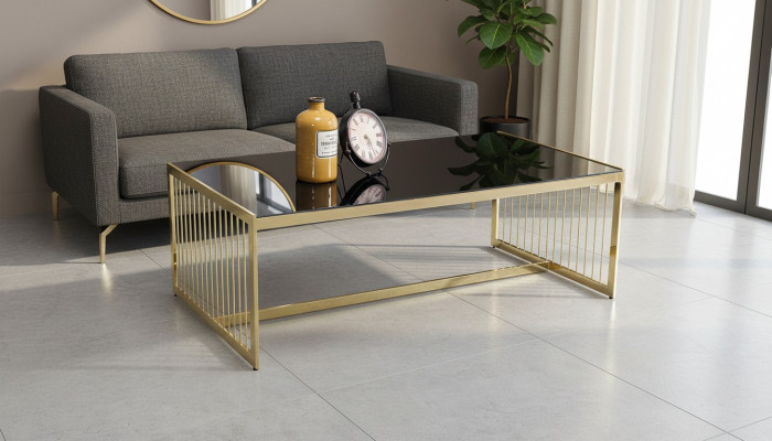 Couchtisch Kaffeetisch Wohnzimmer Tisch Beistelltisch Sofatisch Gold