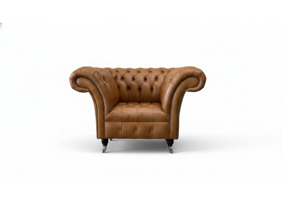 Sessel Ohrensessel Sitzer Stoff Luxus Wohnzimmer Klassisch Chesterfield