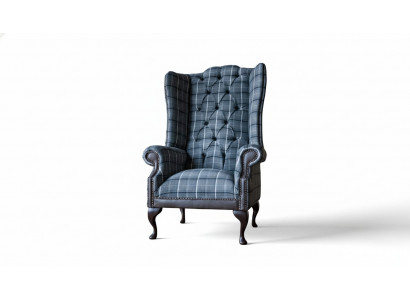 Ohrensessel Chesterfield Sessel Couch 1 Sitzer Sofa Textil Couchen Stoff