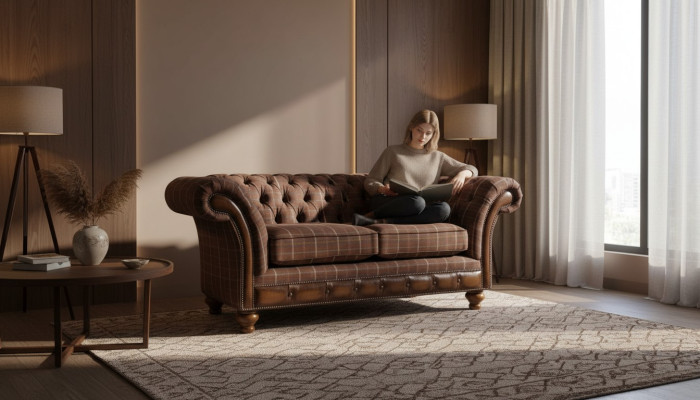 Chesterfield Zweisitzer Möbel 2 Sitzer Sofa Couch Polster Lounge Couchen