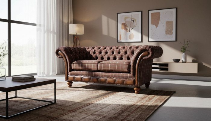 Chesterfield Zweisitzer Möbel 2 Sitzer Sofa Couch Polster Lounge Couchen