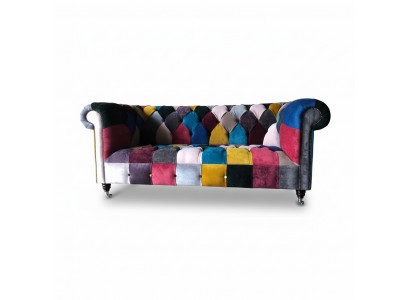 Chesterfield Sofa 3 Sitzer Couch Polster Sofas Couchen Luxus Stoff Design