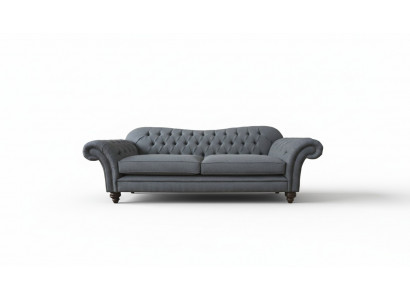 Moderm Sofa 3 Sitzer Luxus Textil Couch Grau Sofas Polster Stoff Neu