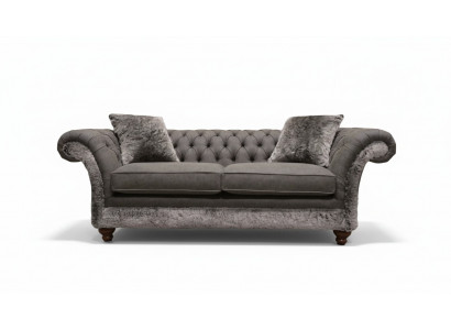 Chesterfield Sofa 3 Sitzer Polster Couch Klassische Stoff Couchen Textil