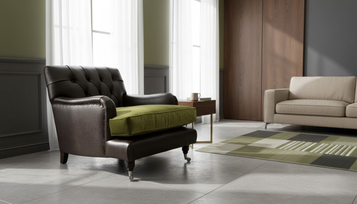 Chesterfield Sessel Design Polster Sofa Couch Chesterfield Leder