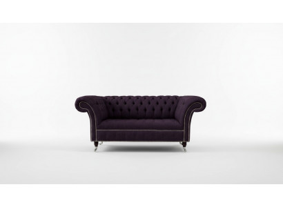 Sofa Polster Sofas Neu Sofa 2 Sitzer Design Chesterfield Stoff Couch