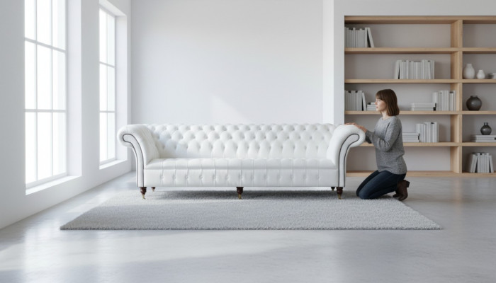 Chesterfield 4 Sitzer Wohnzimmer Englisches Design Couchen Sofa Möbel Neu