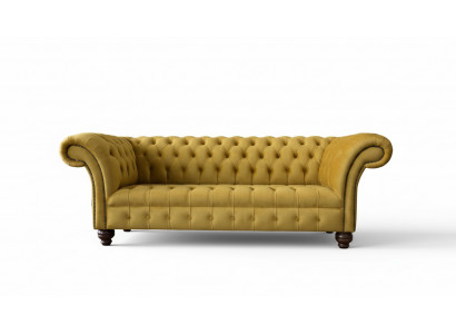 Chesterfield Gelb Sofa Polster 3 Sitzer Couchen Sitz Sofas Dreisitzer