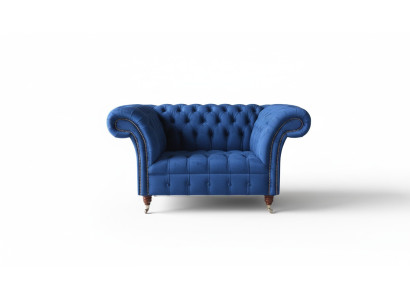 Design Sessel Textil Luxus Couch 1,5 Sitzer Sofa Relax Lounge Club Neu