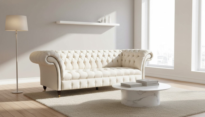 Chesterfield Sofa 3 Sitzer Designer Rosa Couchen Stoff Polster Textil