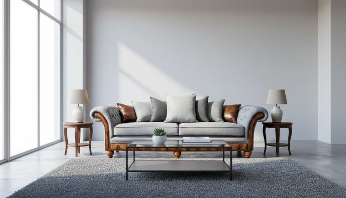 Sofa Couch Stoff Polster Sofas Couchen Wohnzimmer Design 4 Sitzer Neu