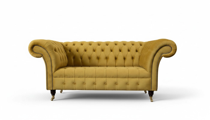 Zweisitzer Sofa 2 Sitzer Design Sofas Polster Chesterfield Sitz Stoff Textil