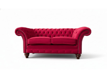 Design Modern Textil Sofa 2 Sitzer Couch Polster Luxus Sofas Chesterfield
