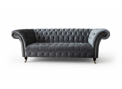 Chesterfield 3 Sitzer Design Sofa Polster Sofas Couchen Textil Dreisitzer