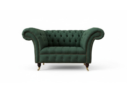 Grüner Sessel Sofa Couch Polster Luxus Klassische Textil Couchen Neu