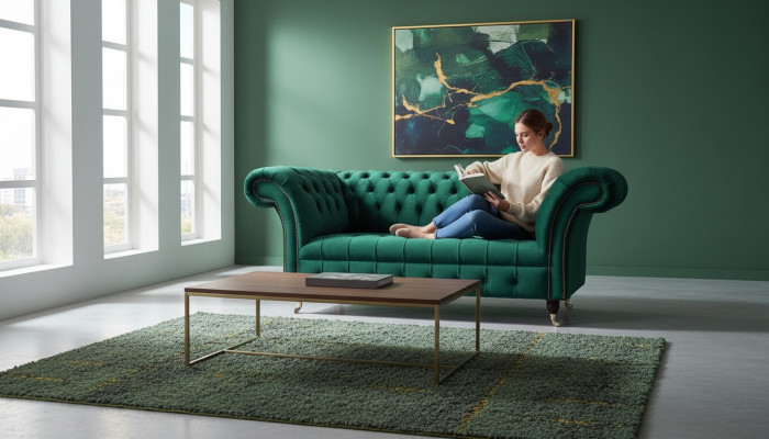 Chesterfield Zweisitzer Sofa 2 Sitzer Design Sofas Polster Moderne Sitz Stoff