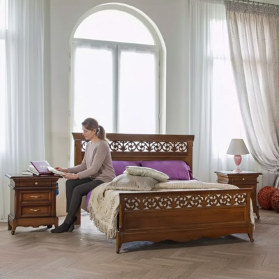 Bett 2x Nachttische 3 tlg. Schlafzimmer Set Design Modern Luxus Betten