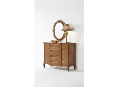 Schlafzimmer Kommode mit Spiegel Luxus Modern Möbel Set 2tlg Holz Neu